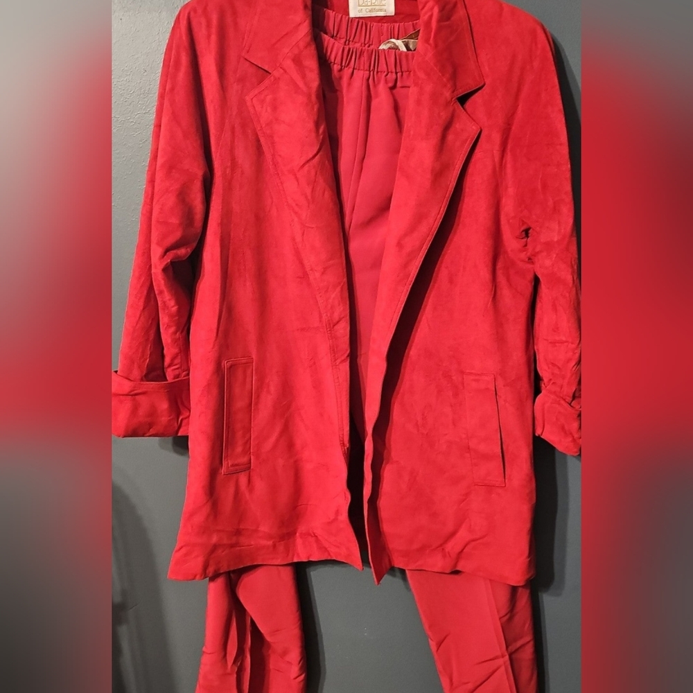 Da-Rue of California Ultra suede Pink Long Sleeve Business Casual Size 10